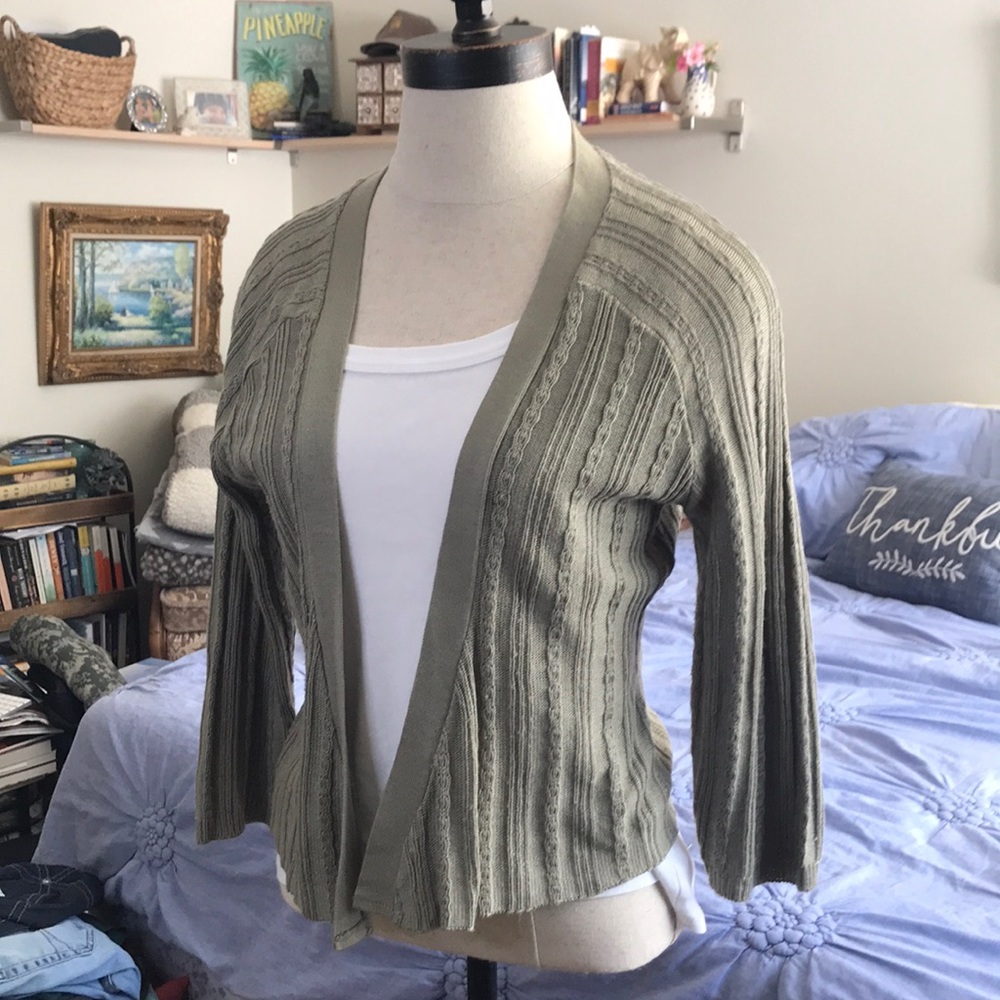Olive green cardigan medium